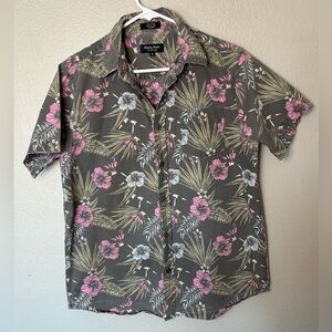Eighty Eight Platinum Men's Floral Tropical Hawaiian Button Up Cotton Shirt Sz M